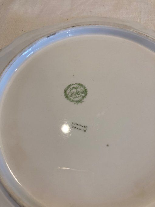 Assiette porcelaine à décor de perdrix 