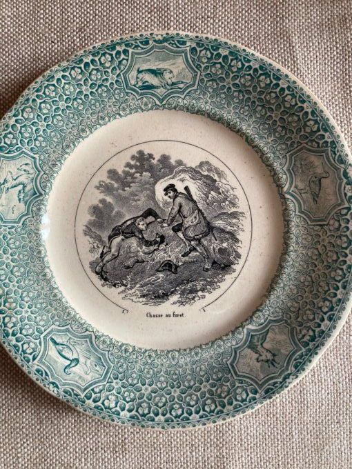 2 assiettes Sarreguemines «  Chasse »