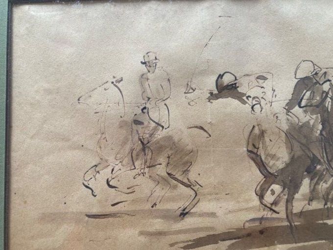 Pierre Olivier Dubaut. Les joueurs de Polo. VENDU 